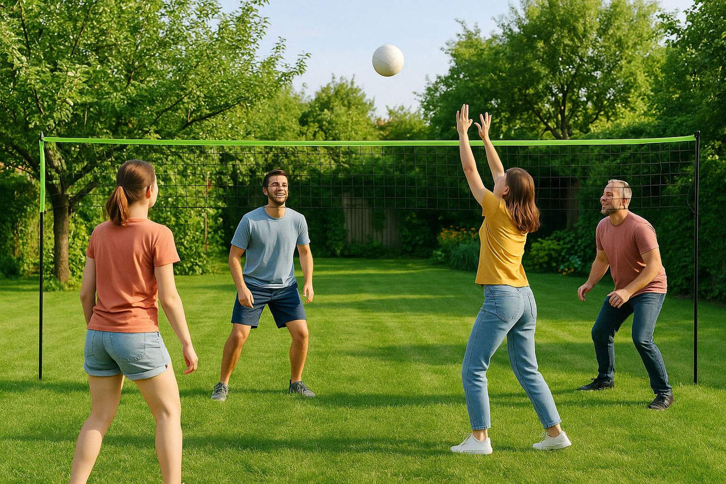 Volleyball and Badminton Net 600x240 cm Foldable and Durable MultiGarden