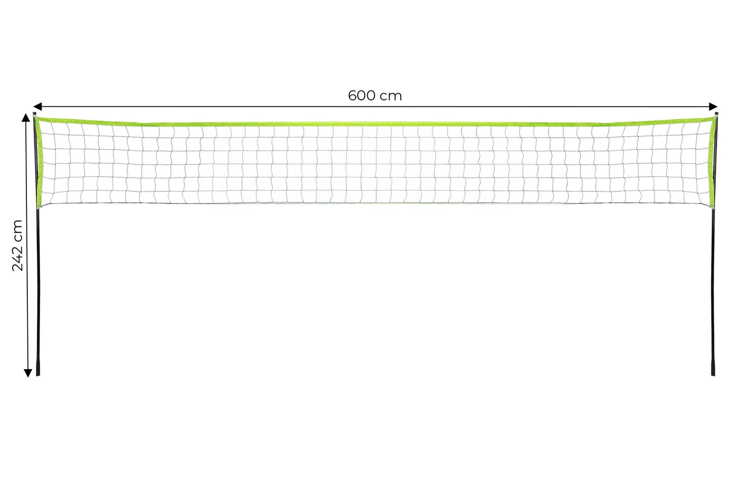 Volleyball and Badminton Net 600x240 cm Foldable and Durable MultiGarden
