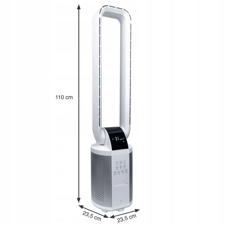 WEBBER WB1820 white bladeless fan with humidifier
