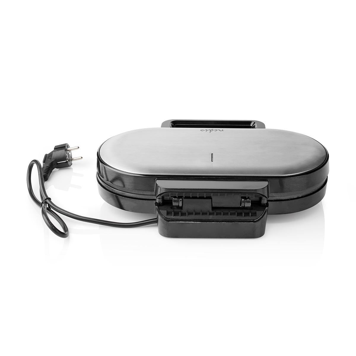 Waffle Iron | 2 x 5 Heart shaped waffles | 12 cm | 1200 W | Automatic temperature control | Metal / Plastic