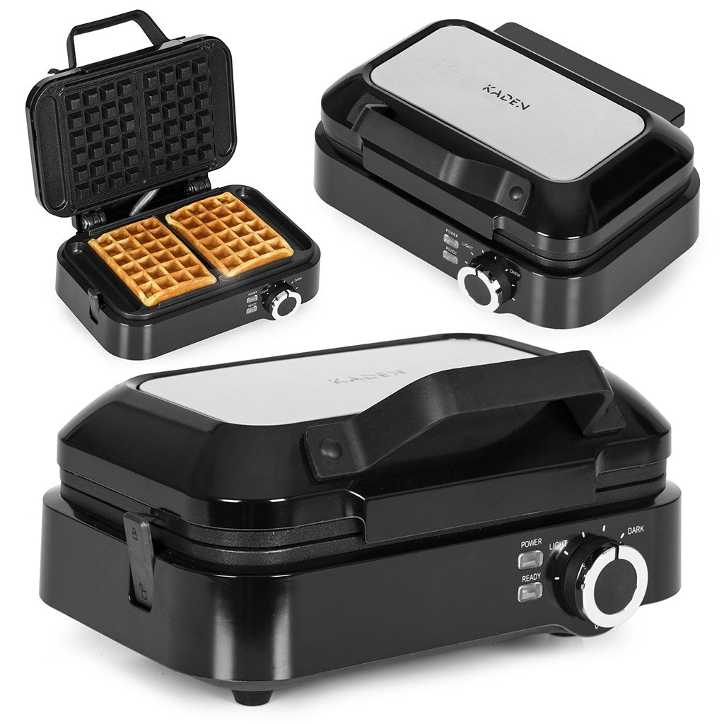 Waffle Maker 1200W, Non-Stick, Temp Control