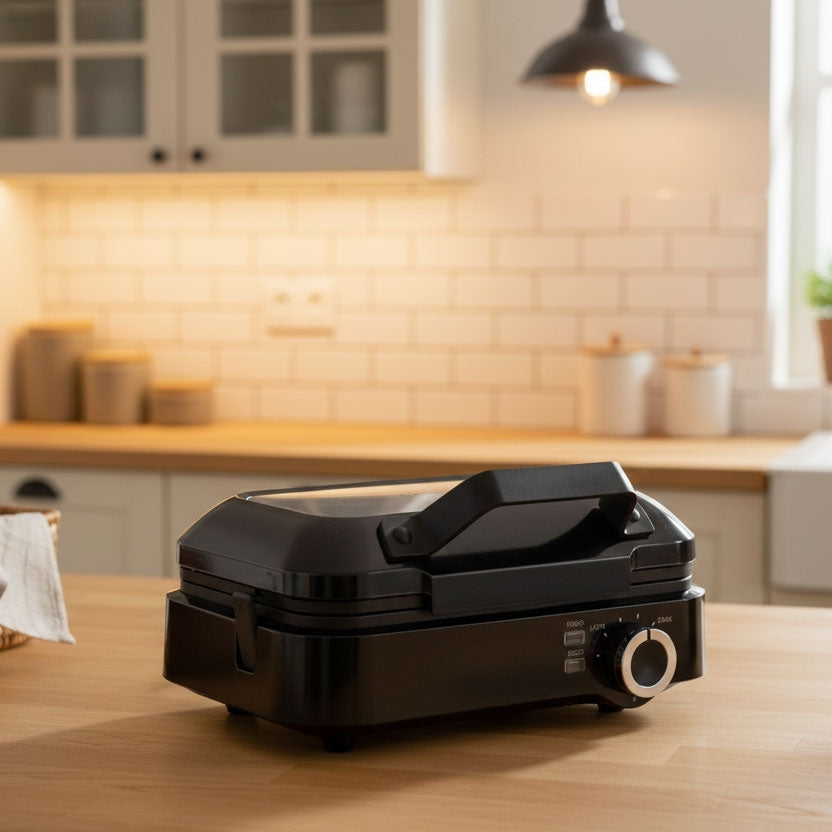 Waffle Maker 1200W, Non-Stick, Temp Control