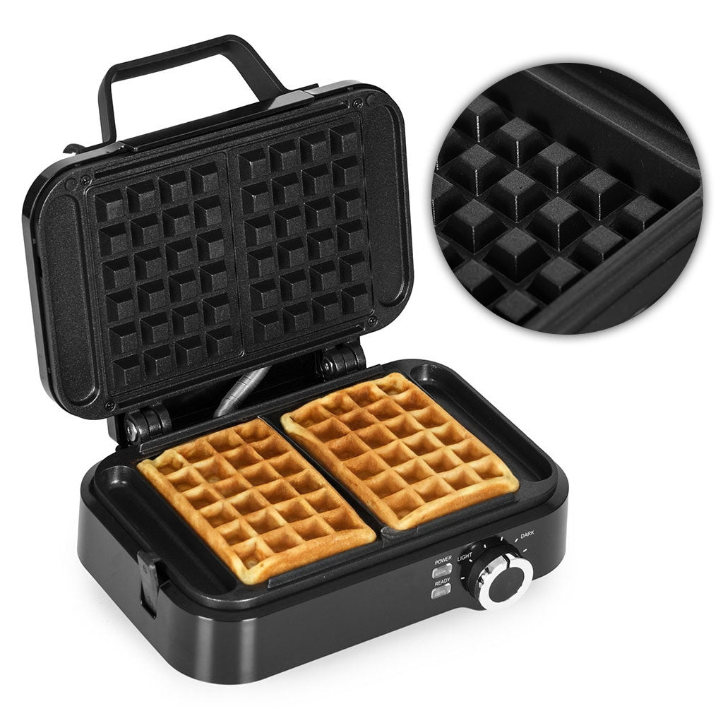 Waffle Maker 1200W, Non-Stick, Temp Control
