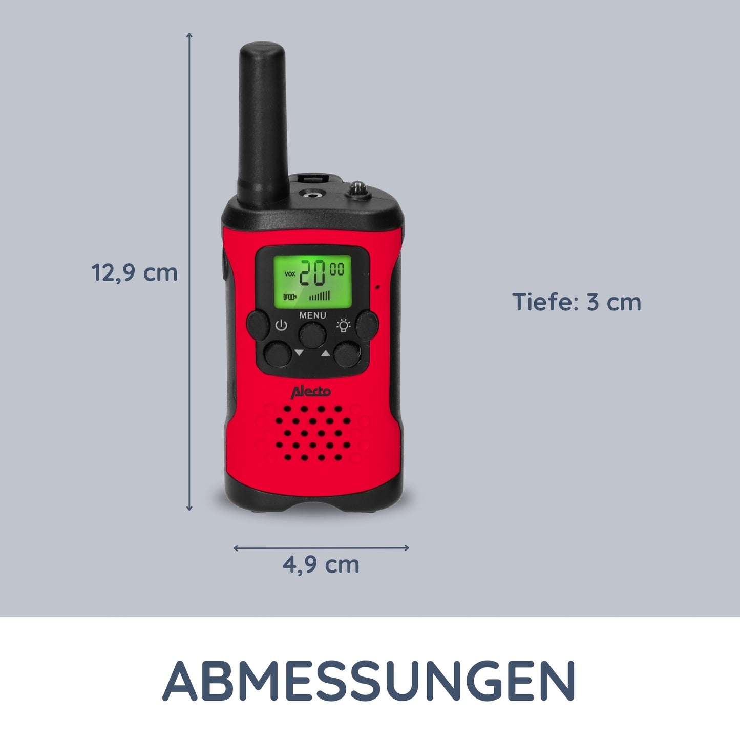 Walkie Talkie Set, 2 Handsets, 7 km Range, 24h Standby
