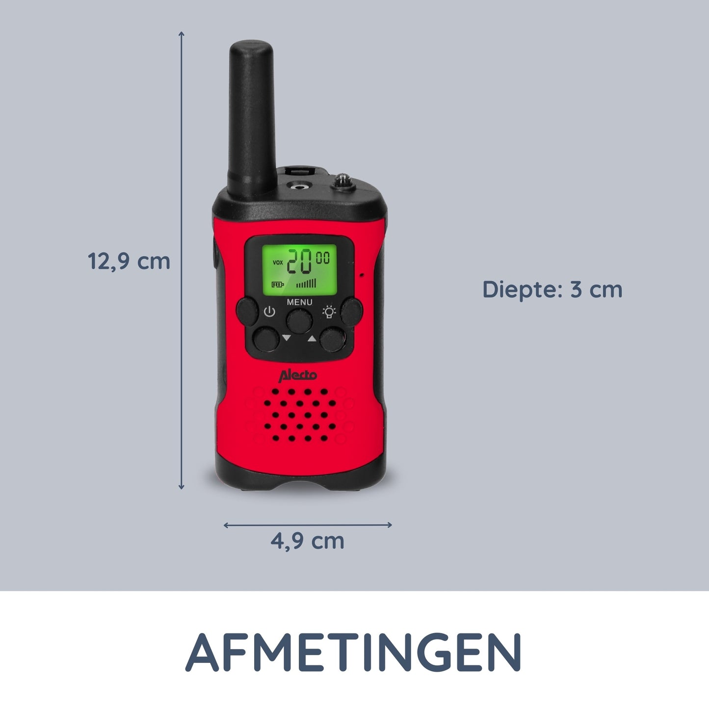 Walkie Talkie Set, 2 Handsets, 7 km Range, 24h Standby