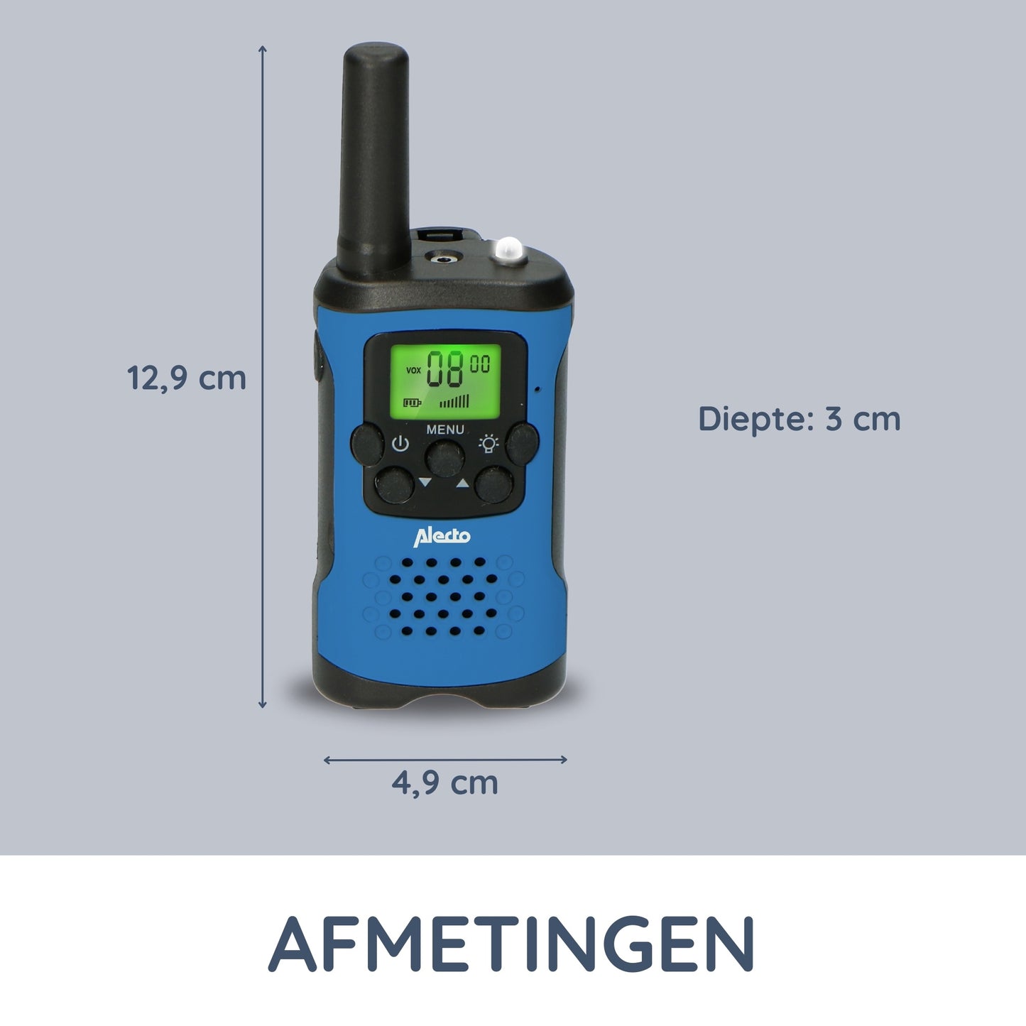 Walkie Talkie Set, 2 Handsets, 7 km Range, 8 Channels