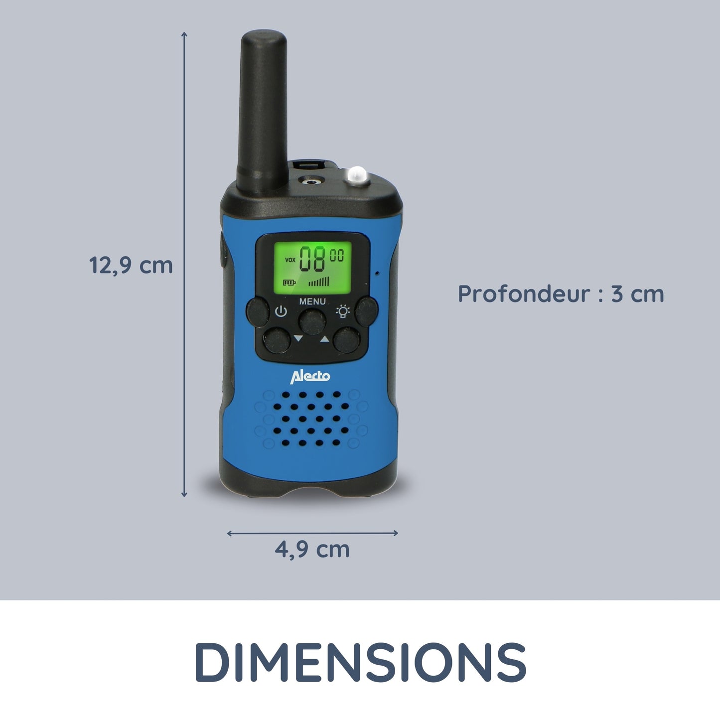 Walkie-Talkie Set, 2 Handsets, 7 km Range, 8 Channels