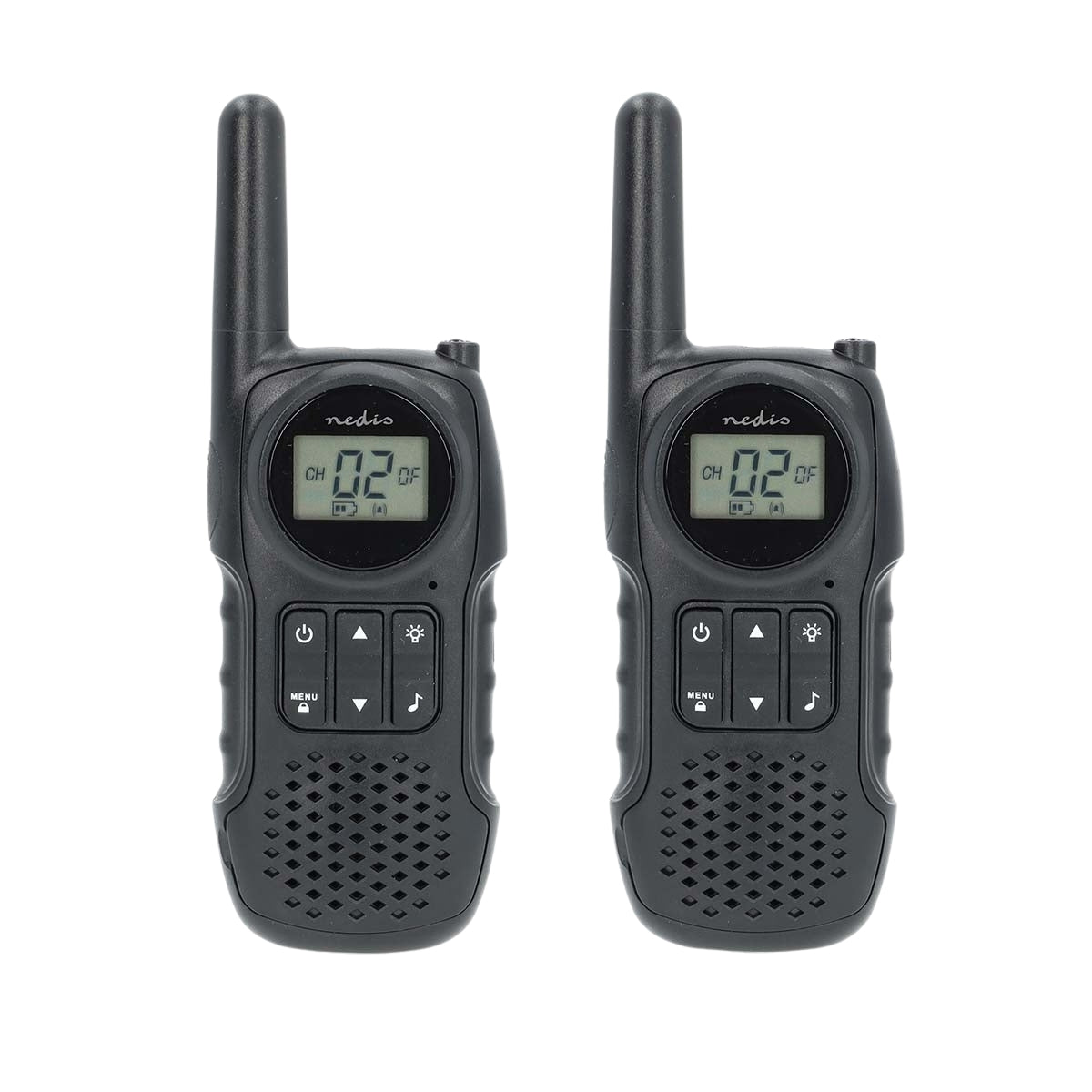 Walkie-Talkie Set | 2 Handsets | Up to 10 km | Frequency channels: 8 | PTT / VOX | up to 3 Hours | Headphone output | Black