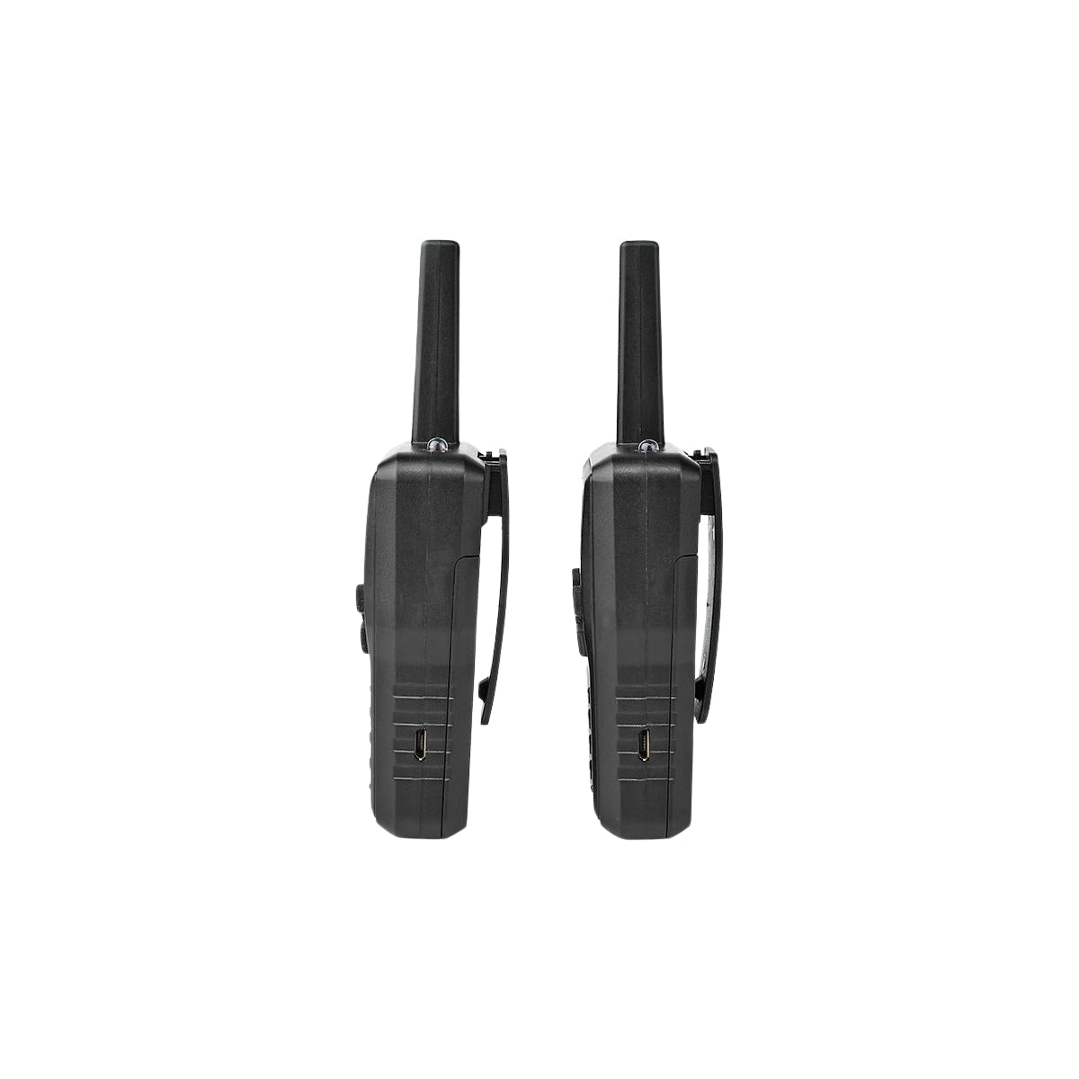 Walkie Talkie Set | 2 handsets | Up to 10 km | Frequency channels: 8 | PTT / VOX | Up to 6 hours | Charging base included | Headphone jack | Black
