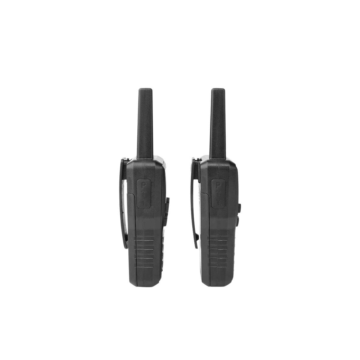 Walkie Talkie Set | 2 handsets | Up to 10 km | Frequency channels: 8 | PTT / VOX | Up to 6 hours | Charging base included | Headphone jack | Black