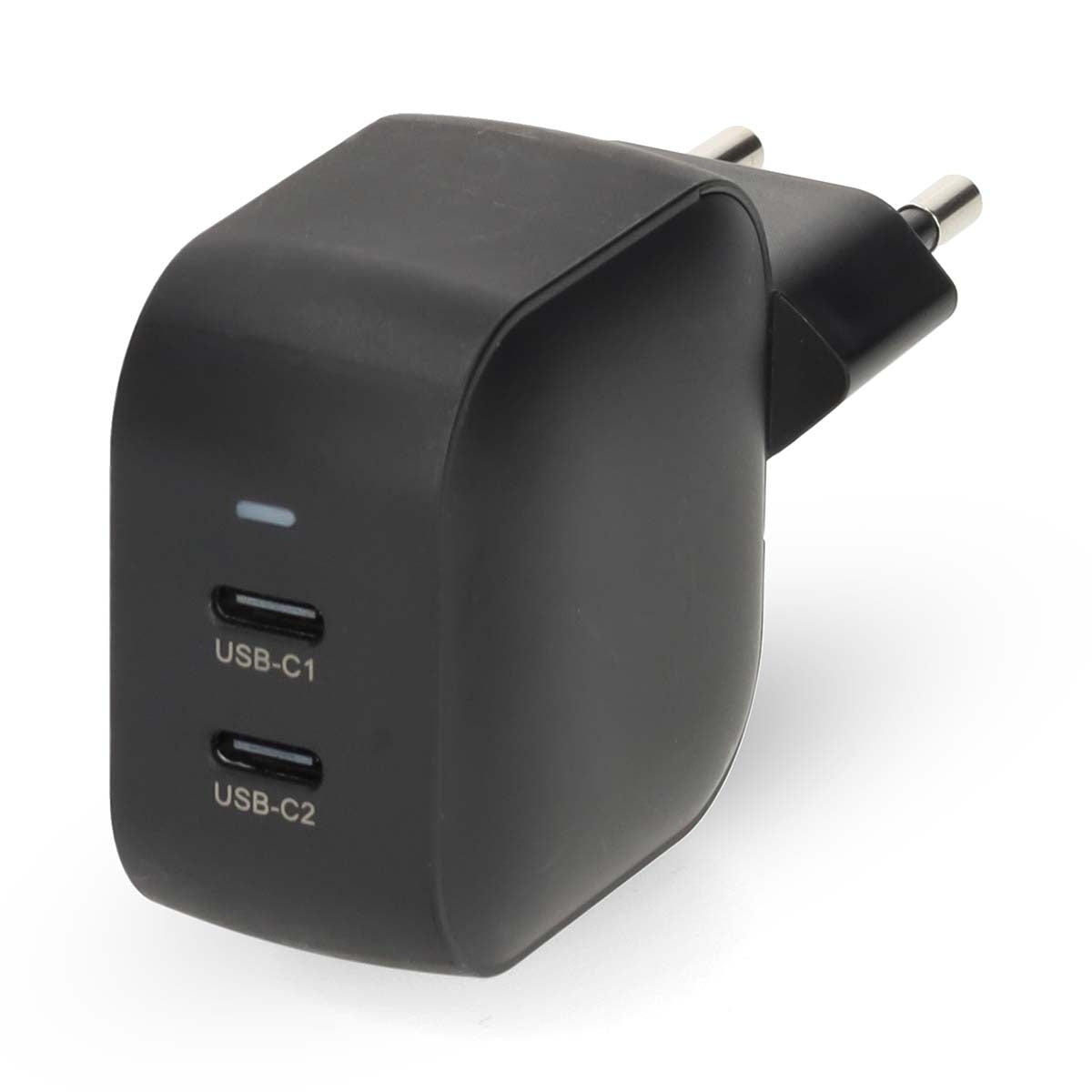 Wall Charger | 35 W | GaN | PD3.0 | Quick charge feature | 1.75 / 2.33 / 2.92 / 3.0 A | Number of outputs: 2 | 2x USB-C™ | Automatic Voltage Selection | Black
