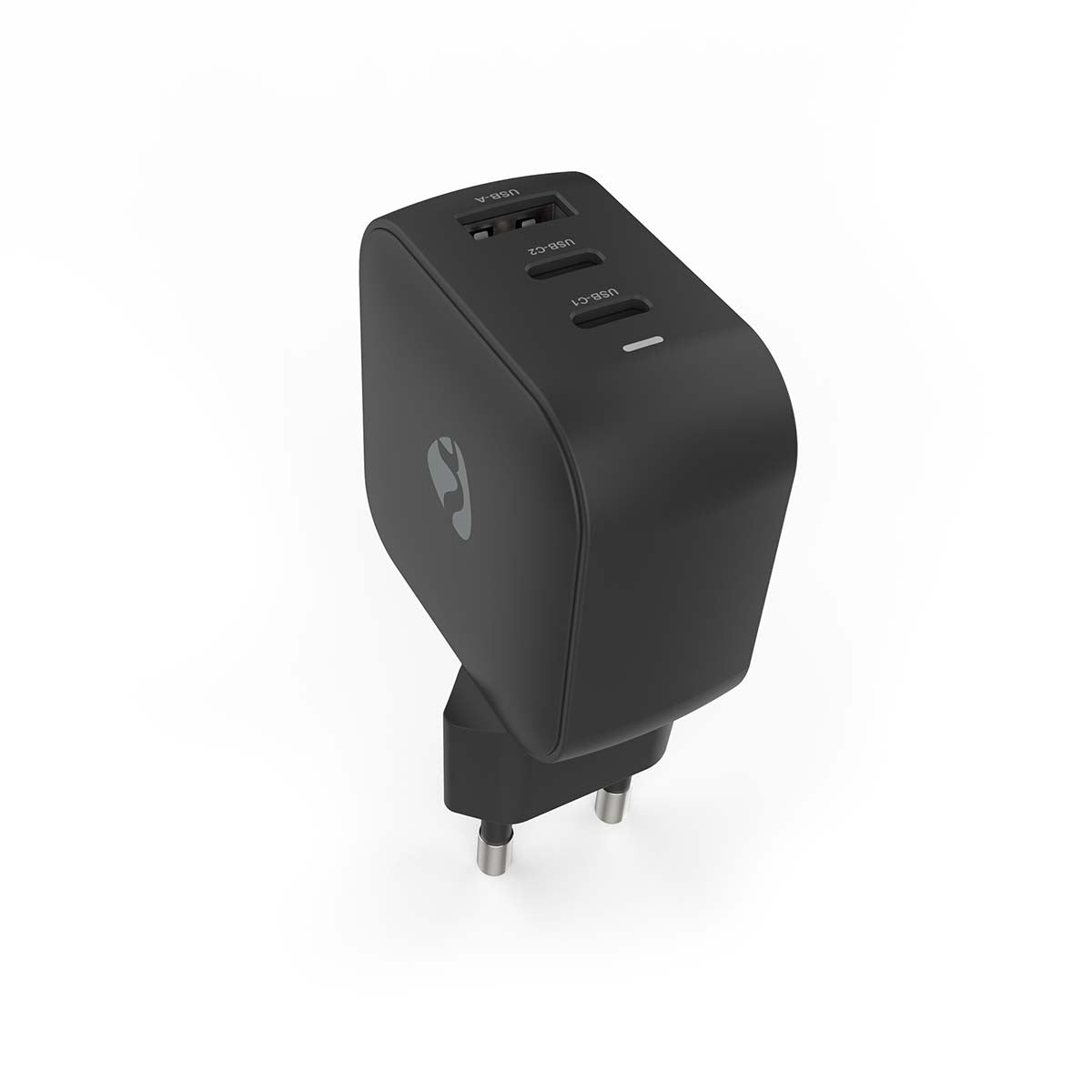 Wall Charger | 70 W | GaN | PD3.0 | Quick charge feature | 1.5 / 2.25 / 2.5 / 3.0 / 3.5 A | Number of outputs: 3 | USB-A / 2x USB-C™ | Automatic Voltage Selection | Black