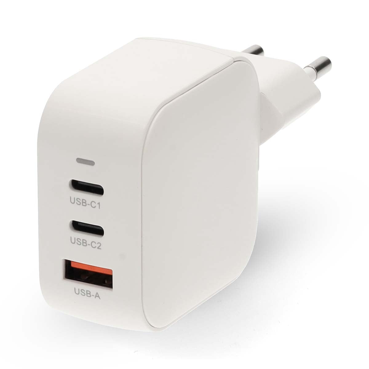 Wall Charger | 70 W | GaN | PD3.0 | Quick charge feature | 1.5 / 2.25 / 2.5 / 3.0 / 3.5 A | Number of outputs: 3 | USB-A / 2x USB-C™ | Automatic Voltage Selection | White