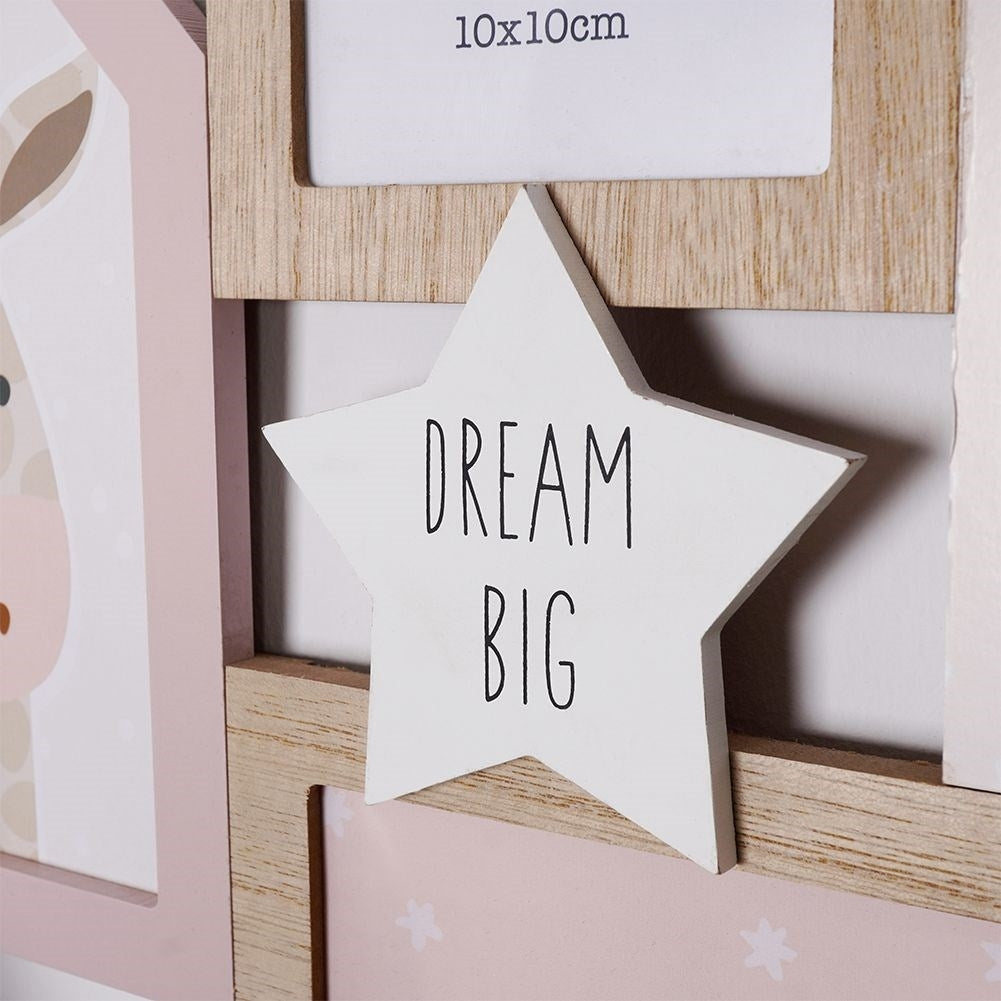 Wall Collage Frame: Colorful Children's Motifs for 4 Pictures