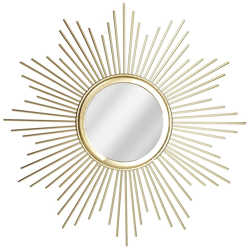Wall Mirror with Elegant Gold Frame for Home Decor
