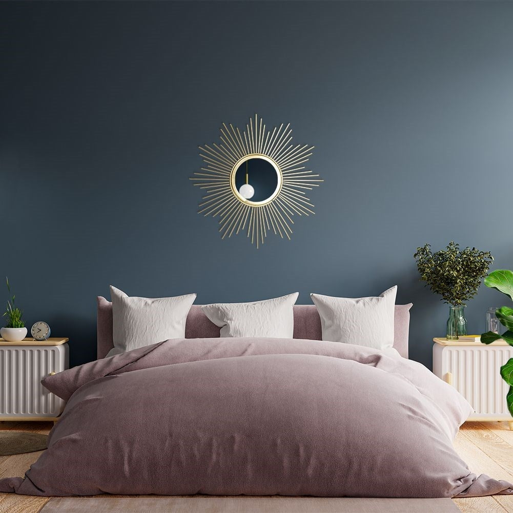 Wall Mirror with Elegant Gold Frame for Home Decor