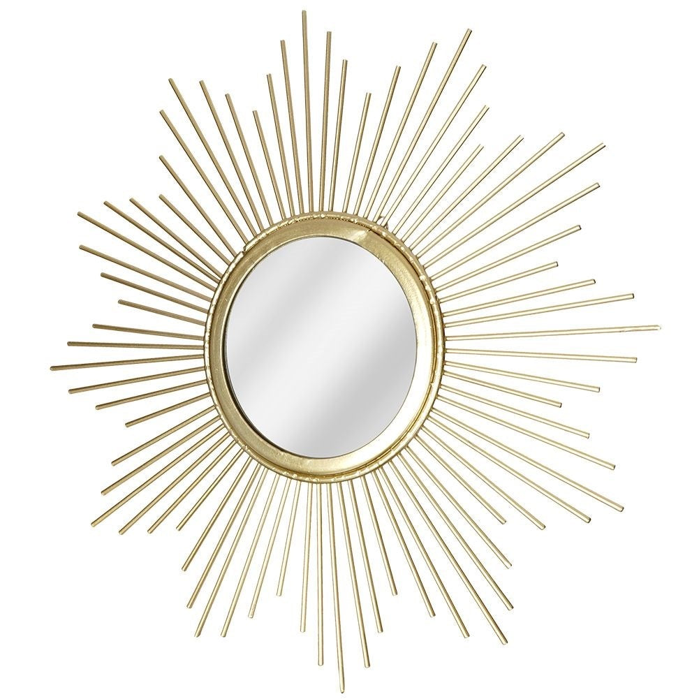 Wall Mirror with Elegant Gold Frame for Home Decor