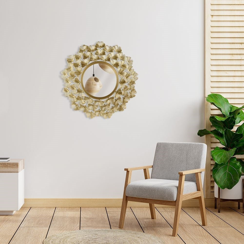 Wall Mirror with Golden Metal Frame for All Rooms