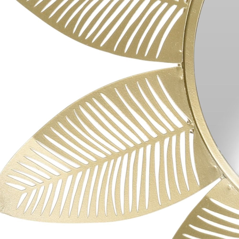 Wall Mirror with Golden Metal Frame for Elegant Interior