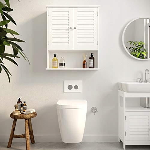 Wall-Mounted Bathroom Cabinet with Adjustable Shelf