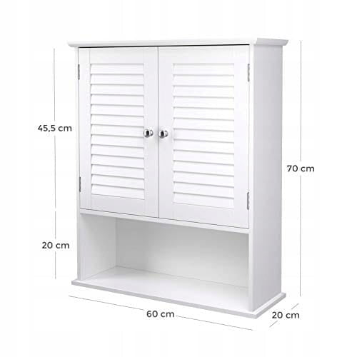 Wall-Mounted Bathroom Cabinet with Adjustable Shelf