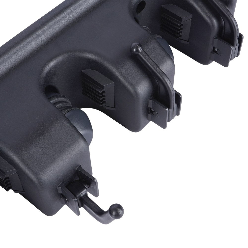 Wall Mounted Hanger with 5 Automatic Clamps and 6 Hooks