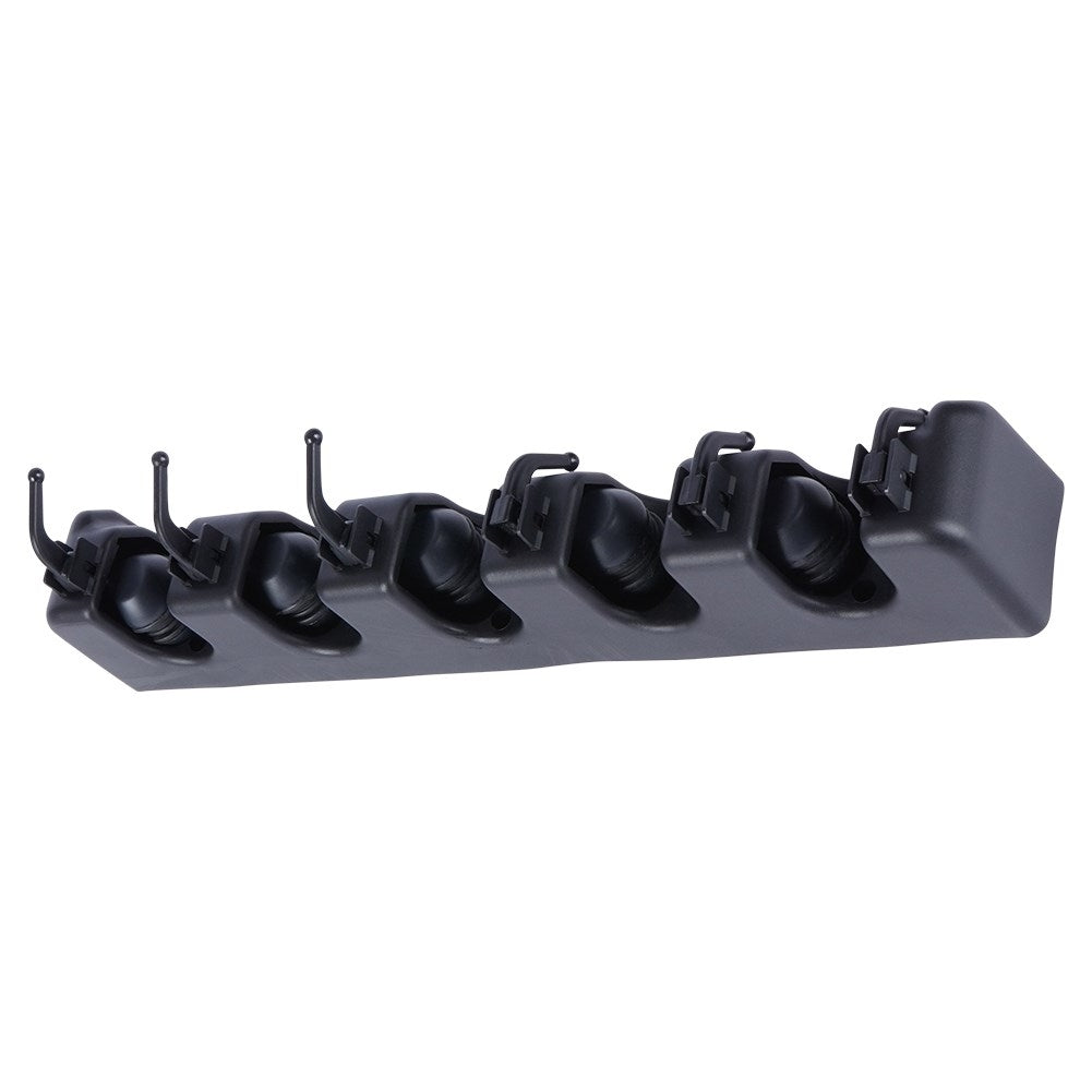 Wall Mounted Hanger with 5 Automatic Clamps and 6 Hooks