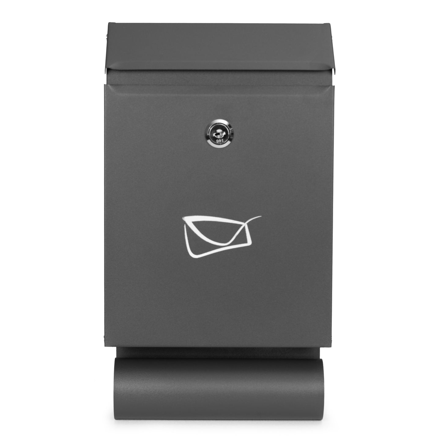 Wall-Mounted Mailbox with Newspaper Holder, Galvanized Steel