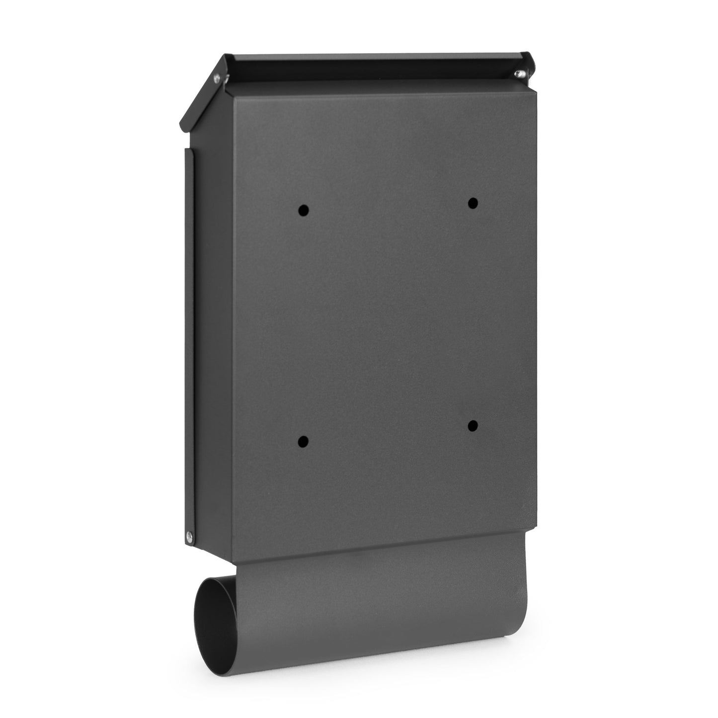 Wall-Mounted Mailbox with Newspaper Holder, Galvanized Steel