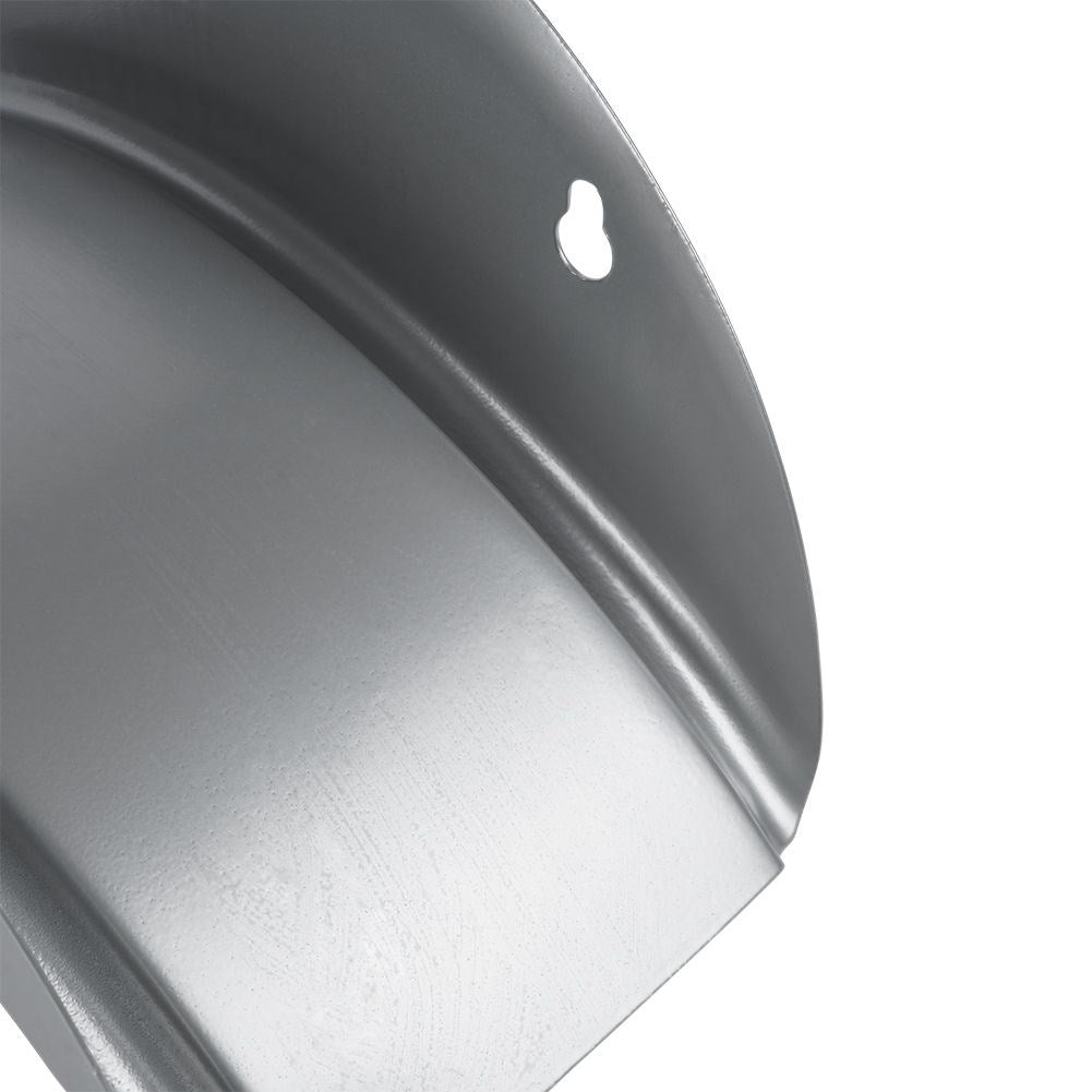 Wall bracket for garden hose in metal with mounting details
