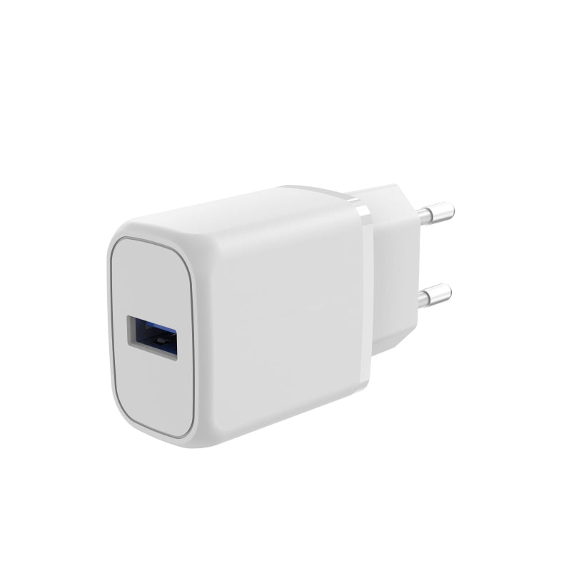 Wall charger USB-A QC 3.0, 18W, 3A - White