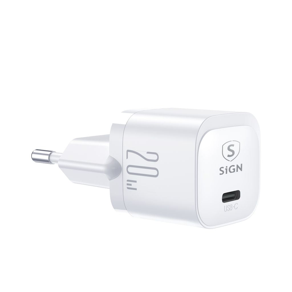 Wall charger USB-C PD, 20W - White