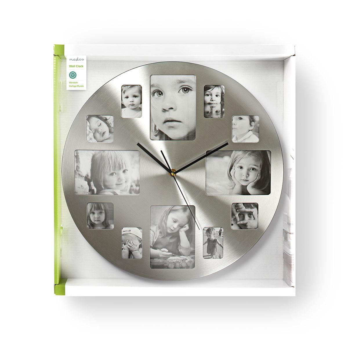 Wall clock | Diameter: 400 mm | Metal | Silver