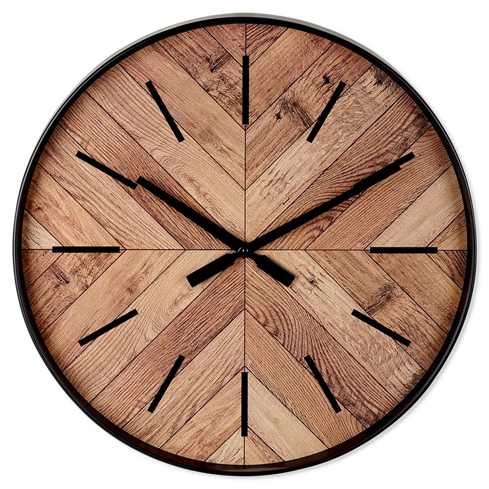 Wall clock black 50 cm