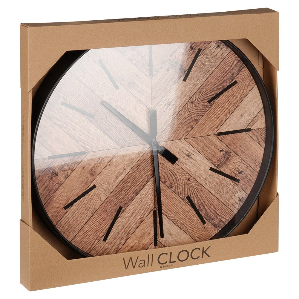 Wall clock black 50 cm