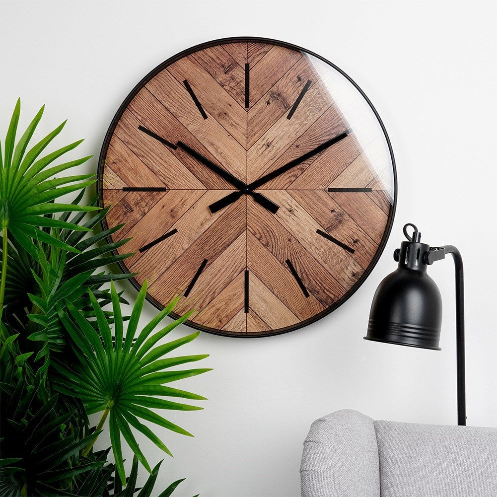 Wall clock black 50 cm