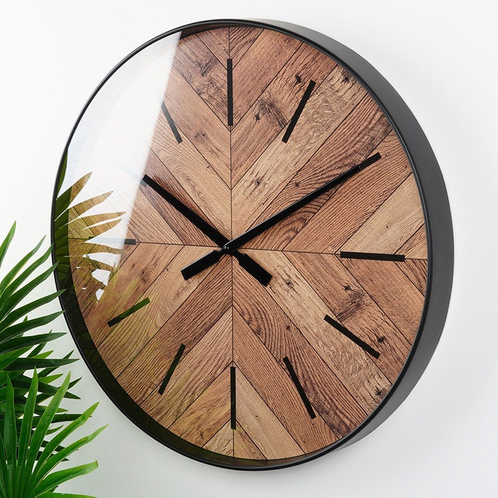 Wall clock black 50 cm