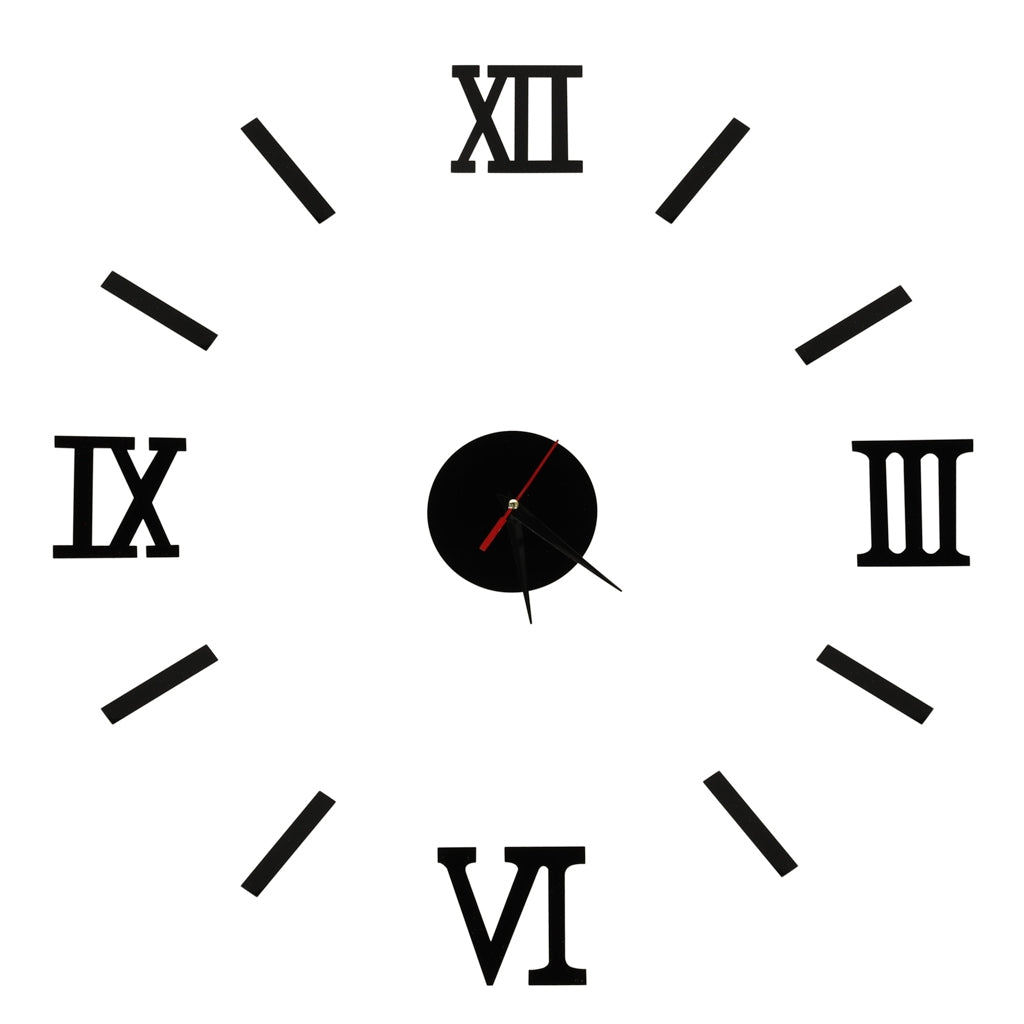 Wall clock black Roman numerals