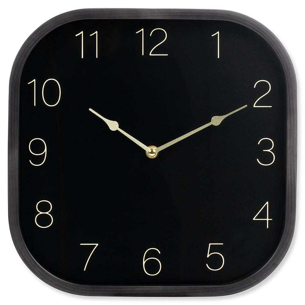 Wall clock black gold 30 cm
