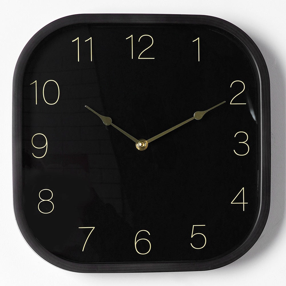 Wall clock black gold 30 cm