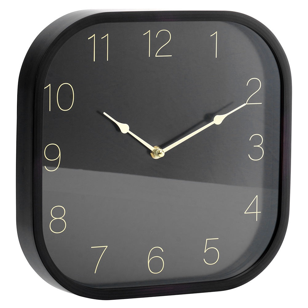 Wall clock black gold 30 cm