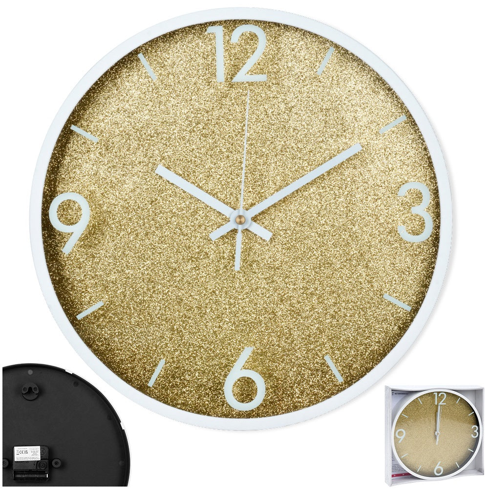Wall clock gold white 29.5 cm