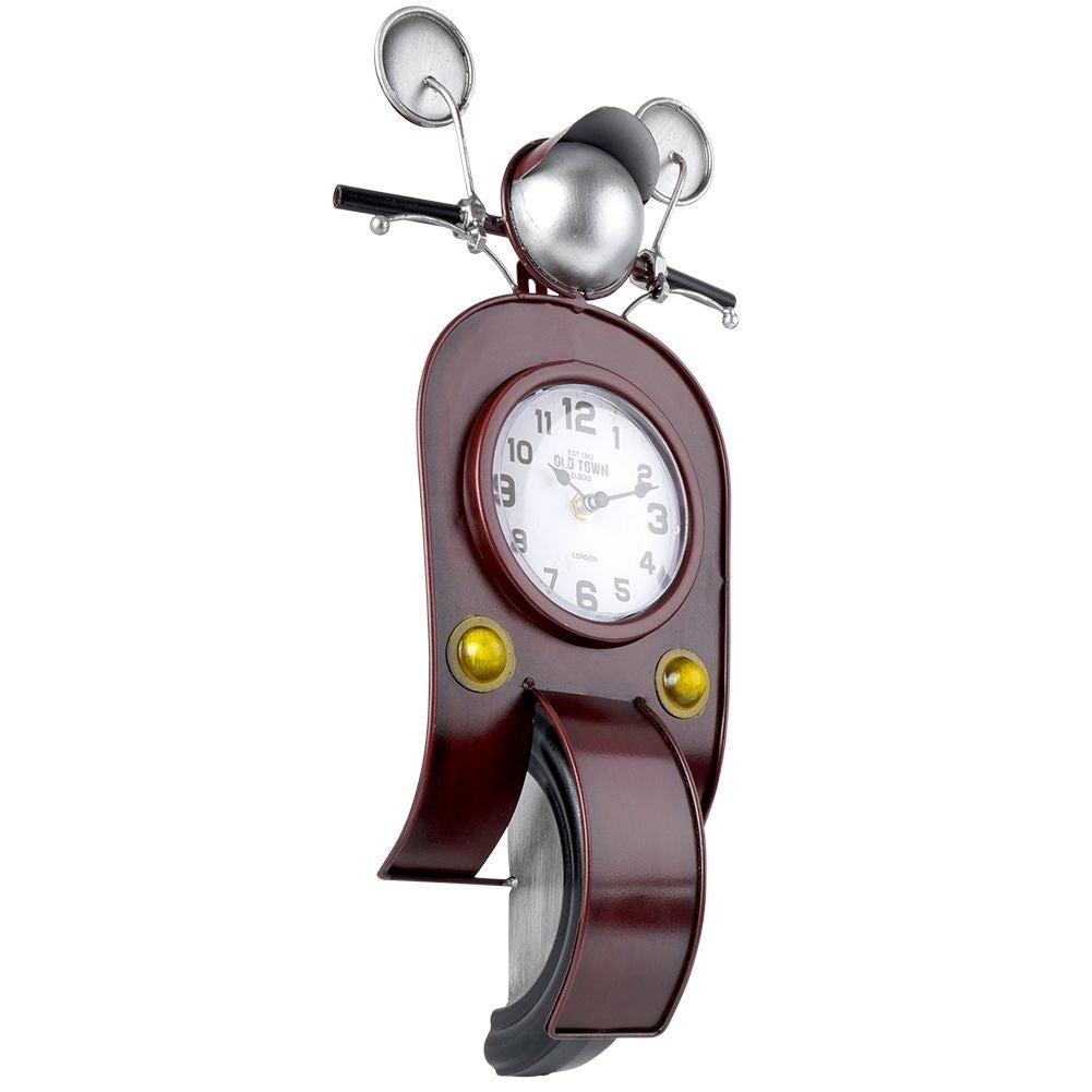 Wall clock in scooter shape