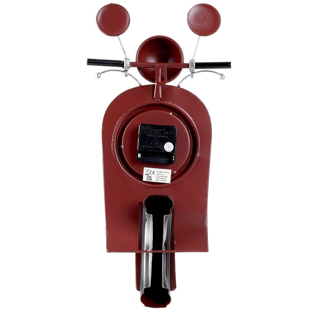 Wall clock in scooter shape