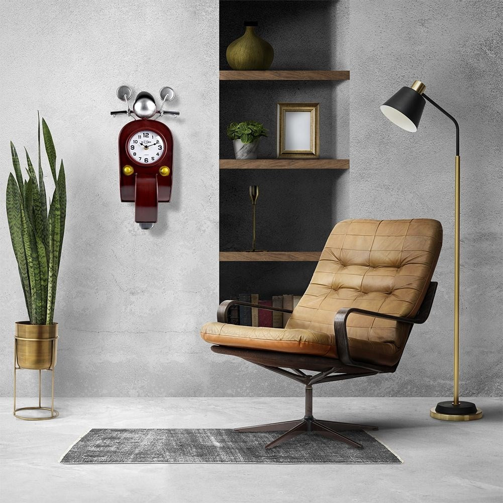 Wall clock in scooter shape