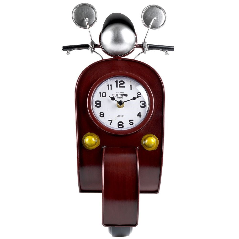 Wall clock in scooter shape