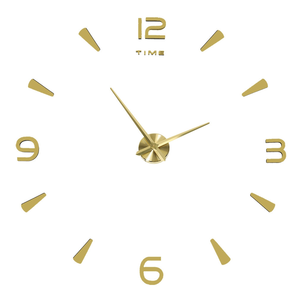 Wall clock large 80-120cm gold 4 digits