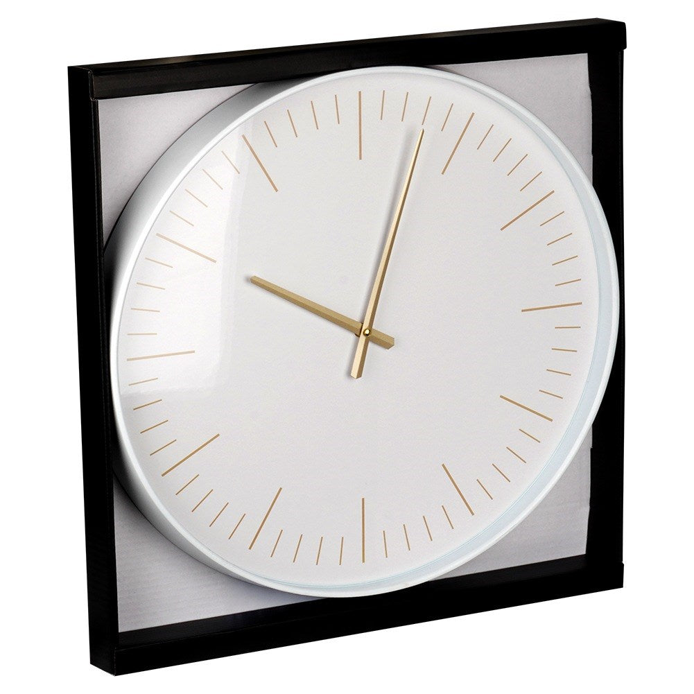 Wall clock white gold 50 cm