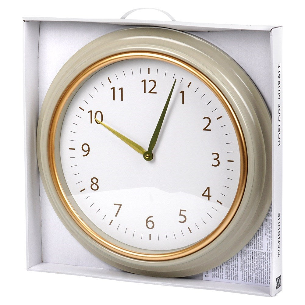 Wall clock white gold 50 cm
