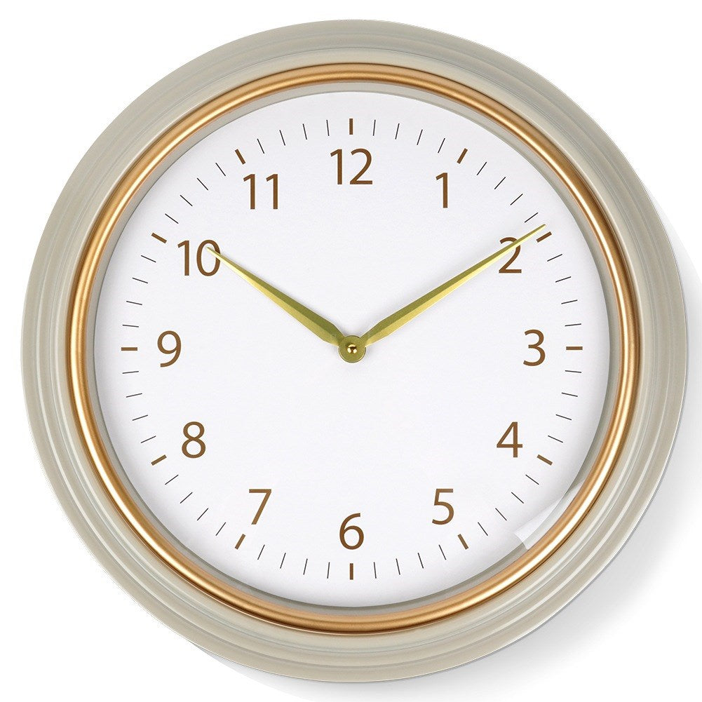 Wall clock white gold 50 cm